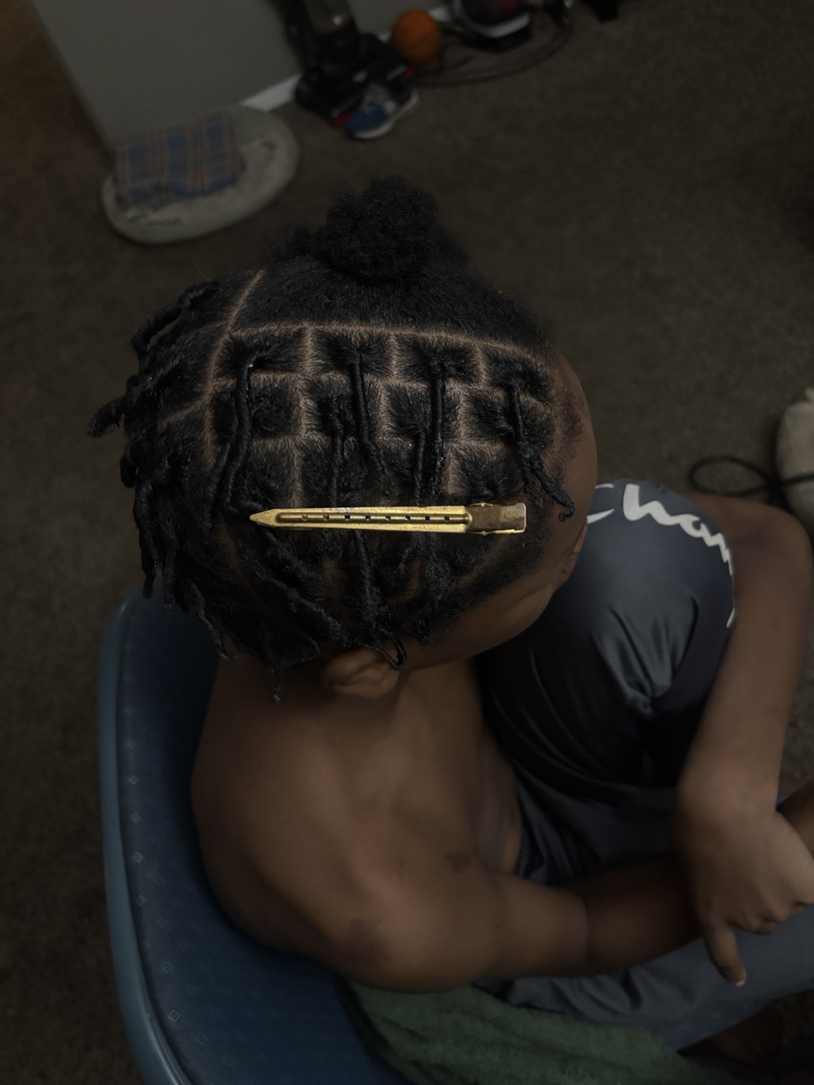 Top sectioning view during styling